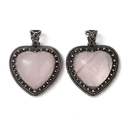 Natural Rose Quartz Pendants G-A095-01AS-02-1