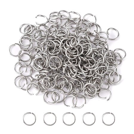 Tarnish Resistant 304 Stainless Steel Open Jump Rings STAS-R049-6x0.7mm-1