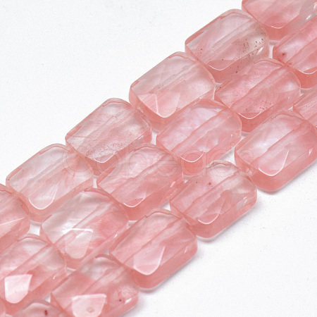Cherry Quartz Glass Bead Strands G-T072-12-1