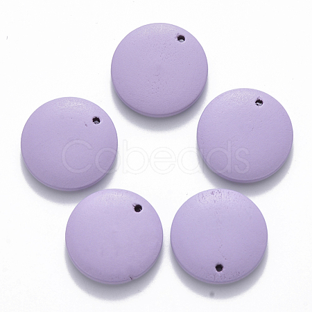 Painted Wood Pendants WOOD-Q040-018A-A04-1