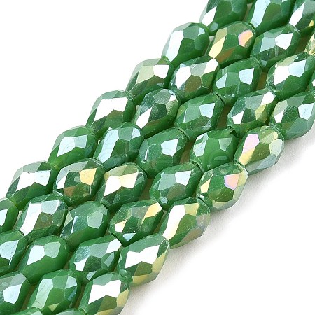 Opaque Solid Color Electroplate Glass Beads Strands LS-EGLA-N013-P4mm-B04-1