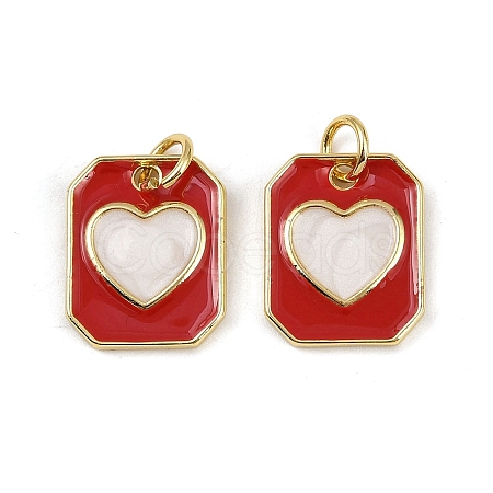 Brass Enamel Charms KK-I358-013G-1