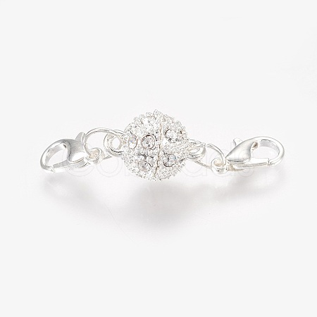 Alloy Rhinestone Magnetic Clasps BT-TAC0001-01S-1