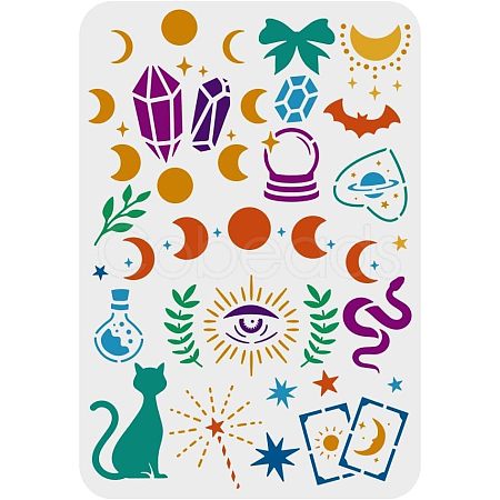 Large Plastic Reusable Drawing Painting Stencils Templates DIY-WH0202-161-1