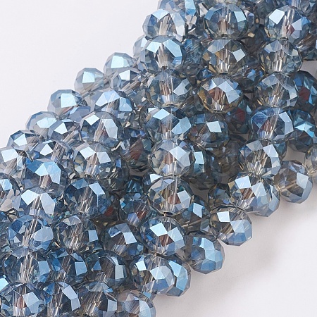 Electroplate Glass Beads Strands EGLA-D020-10x8mm-59-1