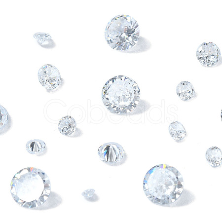 50Pcs 5 Styles Cubic Zirconia Cabochons ZIRC-YW0001-21-1