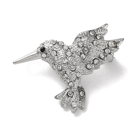 Woodpecker Platinum Zinc Alloy Enamel Pin JEWB-D068-02P-01-1