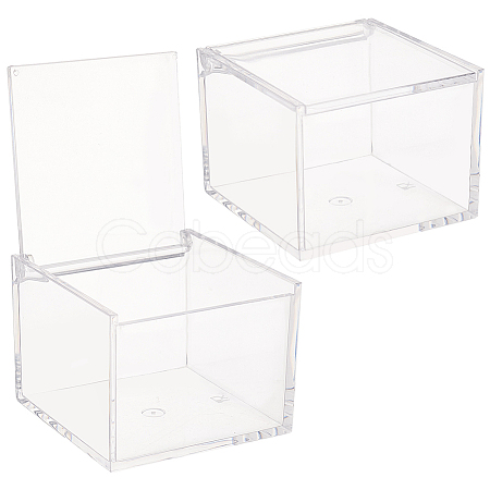 4 Grids Transparent Plastic Gift Boxes CON-WH0087-68A-1