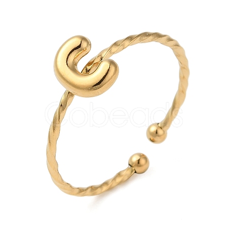 304 Stainless Steel Open Cuff Rings RJEW-K261-02G-C-1