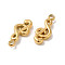 Manual Polishing 304 Stainless Steel Charms, Musical Note Charm, Real 18K Gold Plated, 11x4.5x2mm, Hole: 1.2mm