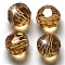 Imitation Austrian Crystal Beads, Grade AAA, K9 Glass, Faceted(32 Facets), Round, Dark Goldenrod, 6mm, Hole: 0.7~0.9mm