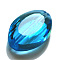 Imitation Austrian Crystal Beads, Grade AAA, K9 Glass, Faceted, Oval, Deep Sky Blue, 13x10x5mm, Hole: 0.9~1mm