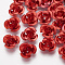 Aluminum Beads, 3-Petal Flower, Red, 8.5~9x4.5mm, Hole: 1mm, about 950pcs/bag