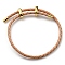 Leather Braided Cord Bracelets, Adjustable Bracelet, BurlyWood, Inner Diameter: 5/8~2-7/8 inch(1.5~7.3cm)