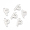 Non-Tarnish 201 Stainless Steel Charms, Alphabet, Letter.P, 12x7.3x0.6mm, Hole: 1.4mm