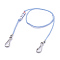 Polyester & Spandex Cord Ropes Eyeglasses Chains, Neck Strap for Eyeglasses, with Cube Acrylic Beads, Iron Coil Cord Ends and Keychain Clasp, Word Love, Light Blue, 23.62 inch(60cm)