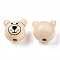 Natural Wooden Beads, Bear, Navajo White, 27x26.5~28x23.5~25.5mm, Hole: 5mm