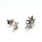 Tarnish Resistant 304 Stainless Steel Ear Studs, Hypoallergenic Earrings, Star, Stainless Steel Color, 7x7x1.3mm, Pin: 0.8mm