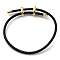 Leather Braided Cord Bracelets, Adjustable Bracelet, Black, Inner Diameter: 5/8~2-7/8 inch(1.5~7.3cm)