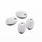 Tarnish Resistant 304 Stainless Steel Charms, Stamping Blank Tag, Oval, Stainless Steel Color, 9x6x0.8mm, Hole: 1mm