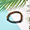 Natural & Synthetic Gemstone Stretch Bracelets Set BJEW-JB07030-02-2