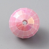 AB Color Plated Eco-Friendly Poly Styrene Acrylic Round Beads OACR-WH0028-23B-2