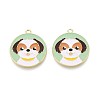 Eco-Friendly Alloy Enamel Pendants X-ENAM-Q437-057-NR-1