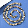 7.5MM 304 Stainless Steel Paperclip Chain Necklaces NJEW-Z105-01G-3