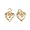 Brass Micro Pave Cubic Zirconia Pendants ZIRC-I367-05G-03-1