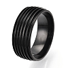 201 Stainless Steel Grooved Finger Ring Settings STAS-WH0047-07EB-2
