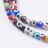Handmade Evil Eye Lampwork Beads Strands LAMP-J089-B01-3