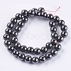 Non-Magnetic Synthetic Hematite Beads Strands G-H1624-10mm-3-2