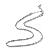 Non-Tarnish 304 Stainless Steel Rope Chain Necklace for Men Women X-NJEW-K245-023D-1
