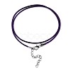 Waxed Cotton Cord Necklace Making MAK-S034-004-3