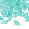 50Pcs Transparent Spray Painted Glass Beads GLAA-FS0002-06C-1