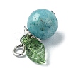Natural Hemimorphite Dyed Fruit Pendants PALLOY-TA00077-02-3