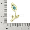 Rack Plating Brass Micro Pave Clear Cubic Zirconia Flower Connertor Charms KK-Z043-03E-3