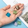 Handmade Silver Foil Lampwork Beads X-FOIL-S006-20x20mm-M-4
