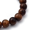 Unisex Natural Wood Beaded Stretch Bracelets X-BJEW-JB05463-03-2