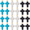 60Pcs 3 Colors Dyed Synthetic Turquoise Pendants FIND-BM0001-60B-1