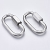 Tarnish Resistant 304 Stainless Steel Screw Carabiner Lock Charms LS-STAS-N087-25B-01-1