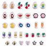 32Pcs 16 Style 3D Printed ABS Plastic Imitation Pearl Beads KY-SZ0001-42-1