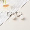 Natural White Jade Beads Earrings for Girl Women Gift EJEW-JE04607-03-4