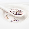 Brass Acrylic Rhinestone Spacer Beads X-RSB6mm-3