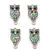Alloy Jet Rhinestone Connector Charms FIND-H039-14AS-A-1