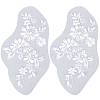 Flower Polyester Embroidery Sew on Appliques PATC-WH0012-32C-1