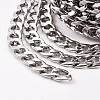 Tarnish Resistant 304 Stainless Steel Cuban Link Chains CHS-E013-17C-3