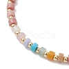 7Pcs Natural & Synthetic Mixed Gemstone & Brass Beads Stretch Bracelets for Women BJEW-JB13334-5