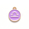 Alloy Enamel Pendants X-ENAM-S124-01A-01K-2
