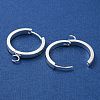201 Stainless Steel Huggie Hoop Earrings Findings STAS-A167-01P-S-2